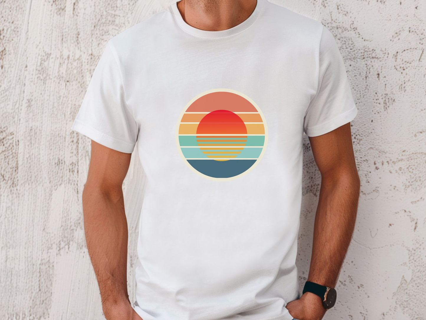 Sunset Circle Unisex Softstyle Tshirt
