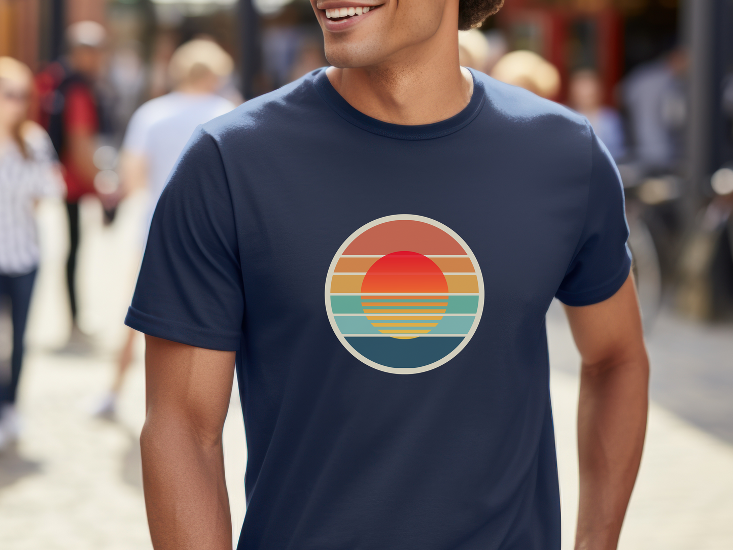 Sunset Circle Unisex Softstyle Tshirt