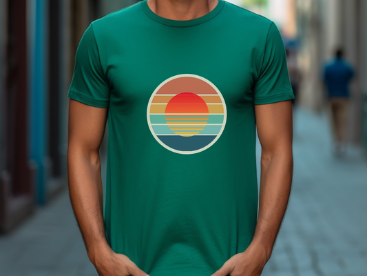 Sunset Circle Unisex Softstyle Tshirt