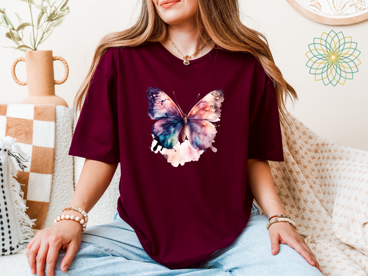 Pink Butterfly Softstyle Tshirt