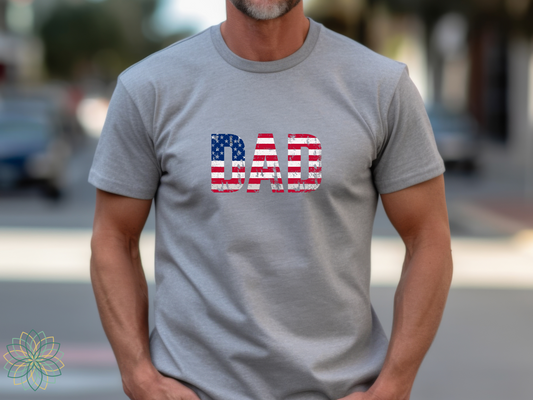 USA Dad mens Softstyle Tshirt
