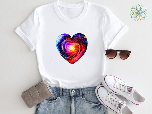 Galaxy Universe Heart Softstyle Tshirt