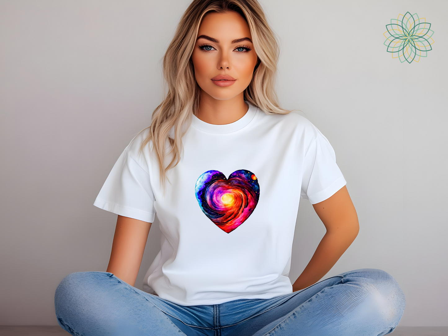 Galaxy Universe Heart Softstyle Tshirt