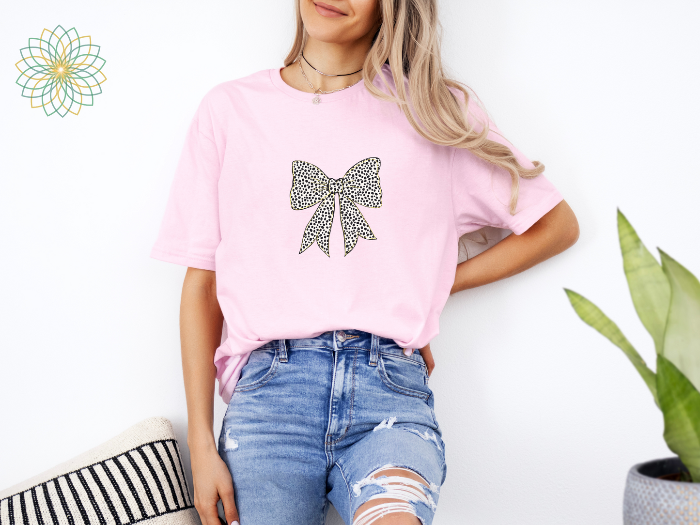 Spotty Bow Coquette Softstyle Tshirt