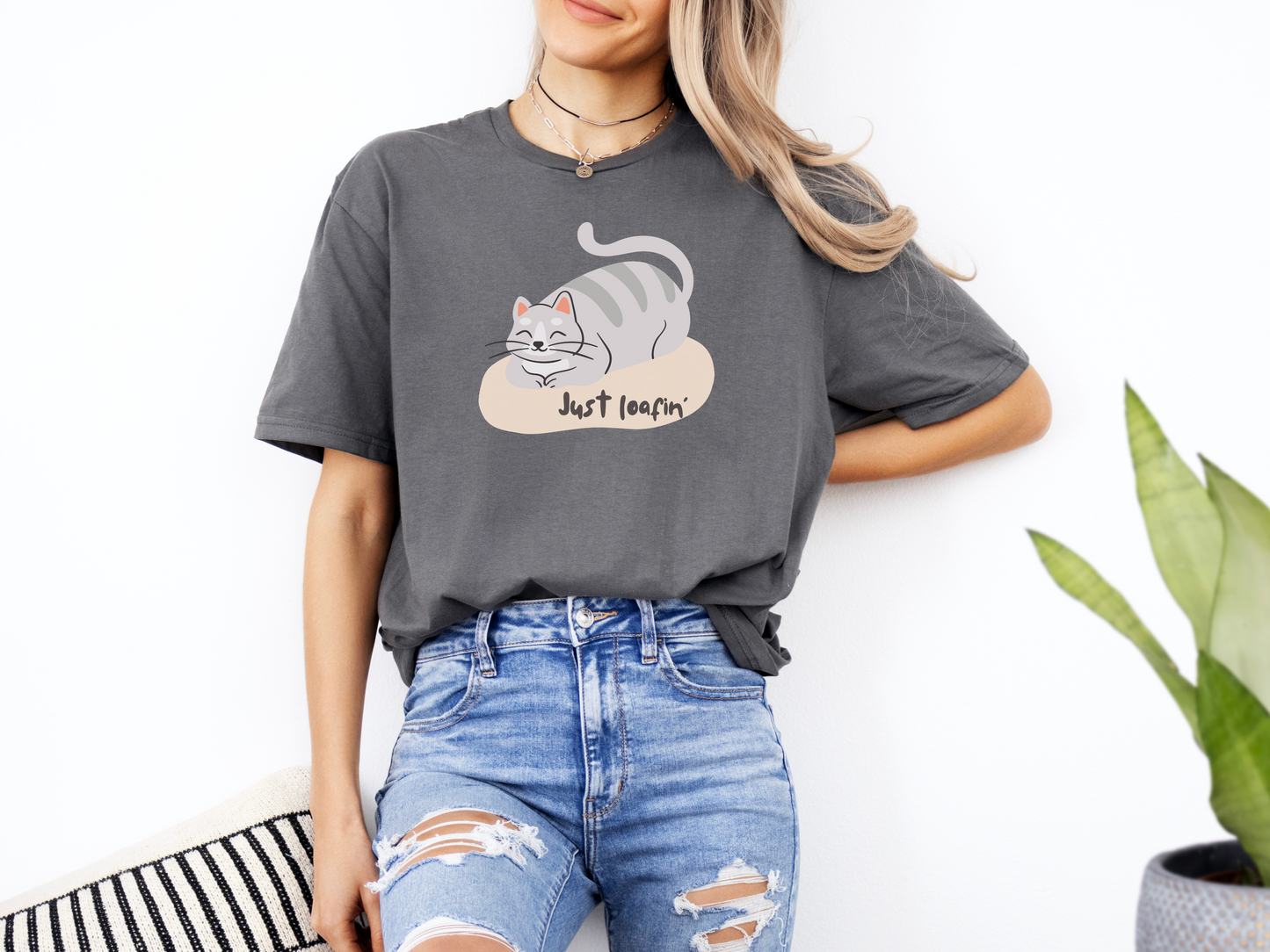 Loafin' Cat Softstyle Unisex T-Shirt