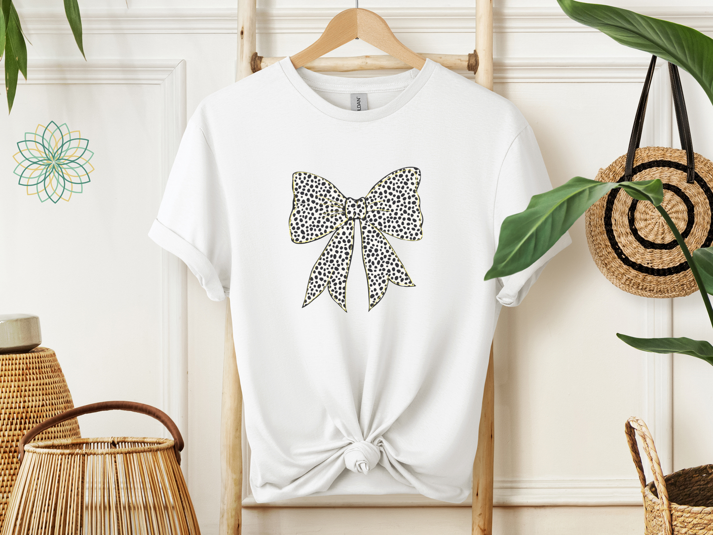 Spotty Bow Coquette Softstyle Tshirt