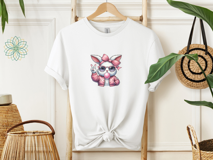 Sassy Bunny Rabbit Coquette Softstyle Tshirt