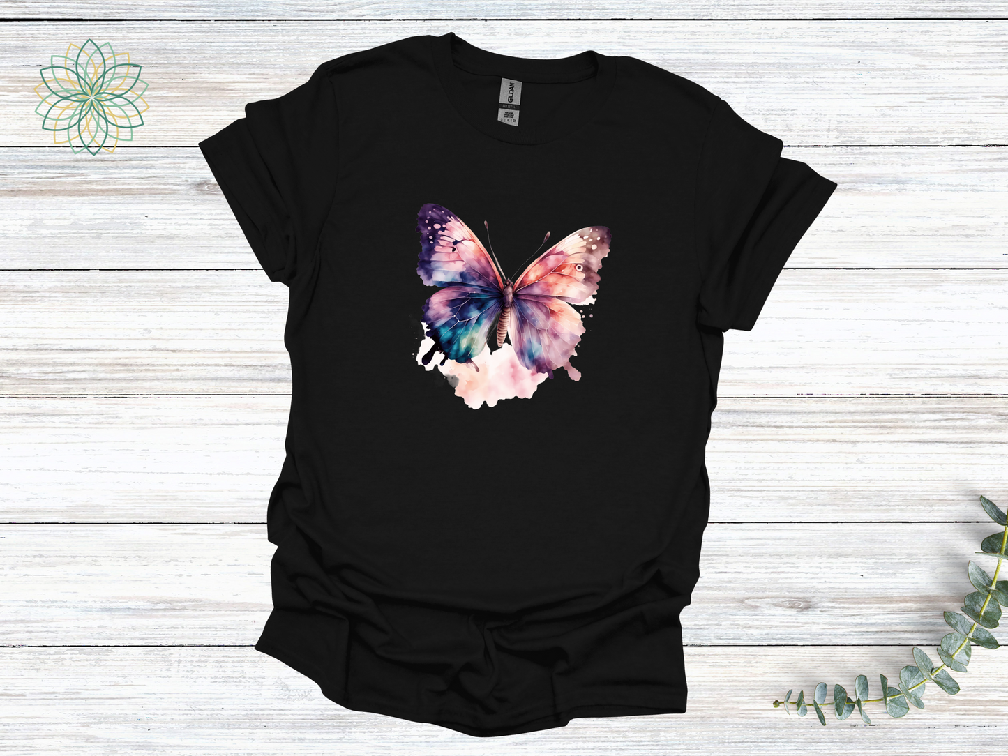 Pink Butterfly Softstyle Tshirt