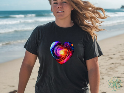 Galaxy Universe Heart Softstyle Tshirt