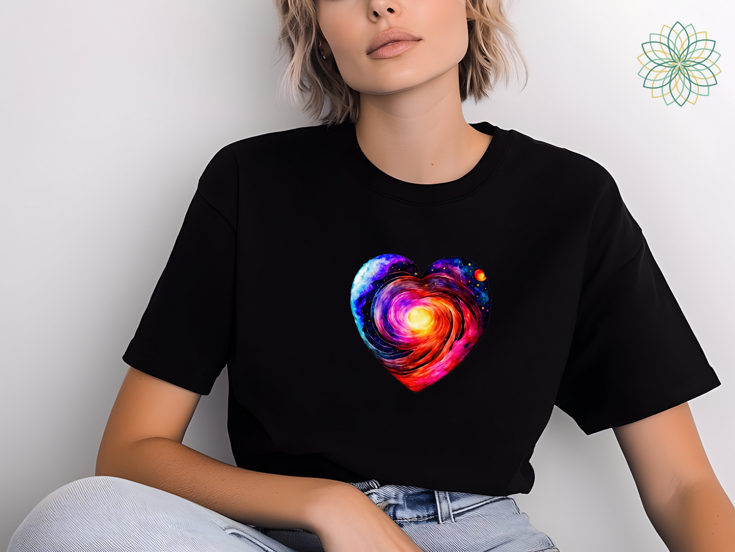 Galaxy Universe Heart Softstyle Tshirt