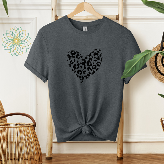 Animal Print Heart Softstyle Tshirt
