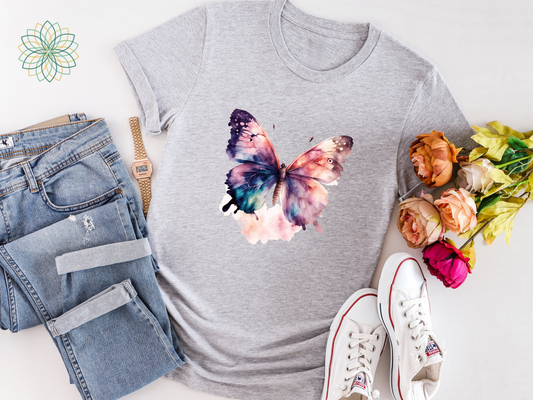 Pink Butterfly Softstyle Tshirt