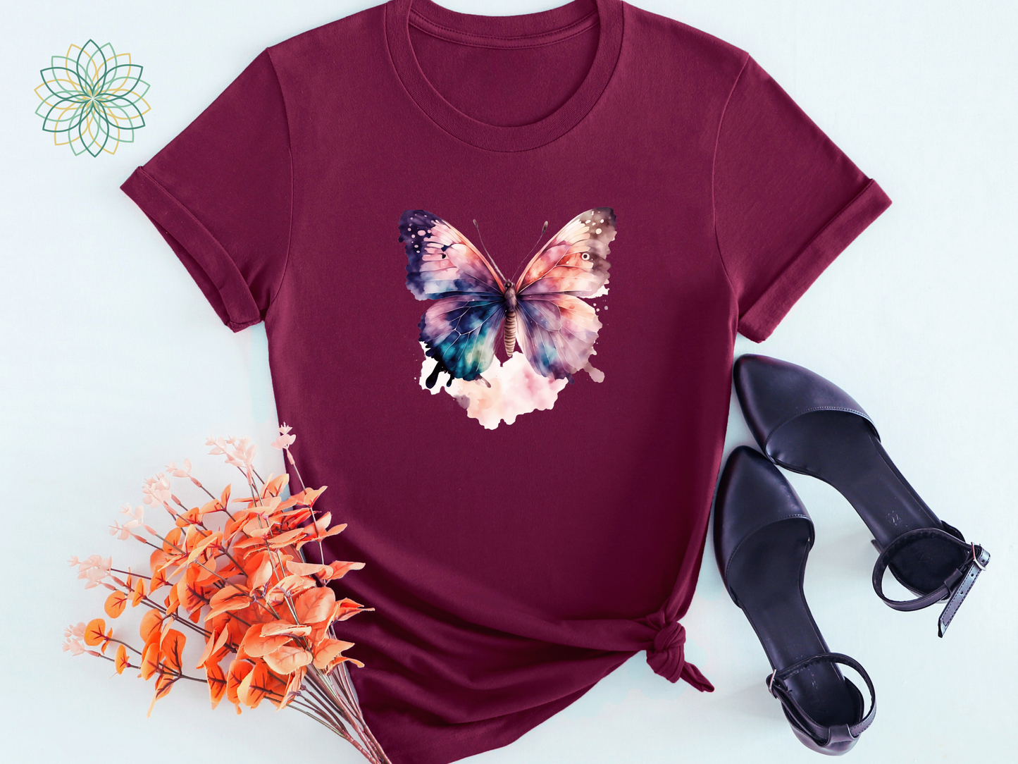 Pink Butterfly Softstyle Tshirt