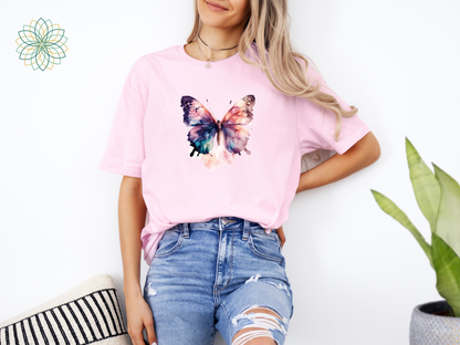 Pink Butterfly Softstyle Tshirt