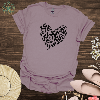 Animal Print Heart Softstyle Tshirt
