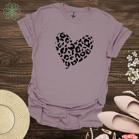 Animal Print Heart Softstyle Tshirt