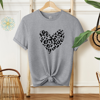 Animal Print Heart Softstyle Tshirt